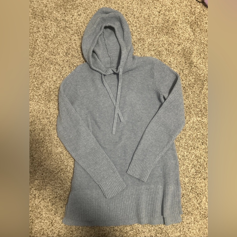 Sonoma Soft Blue Waffle Knit Pullover, M